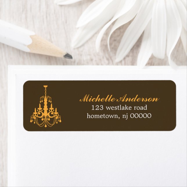 Elegant Chandelier Address Labels (Insitu)