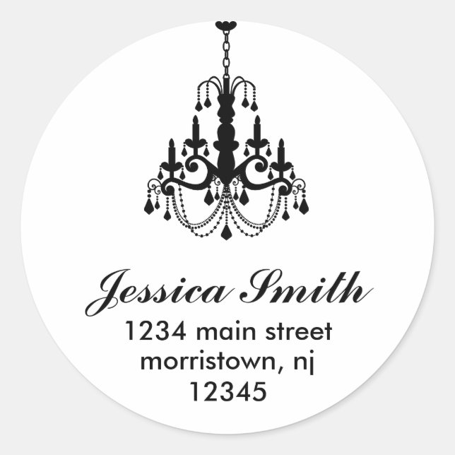 Elegant Chandelier Address Labels (Front)