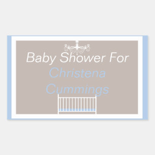 Elegant Chandelier Baby Shower Rectangle Sticker