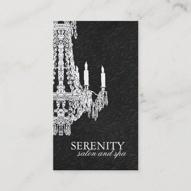 Elegant Chandelier Business Card (Front)