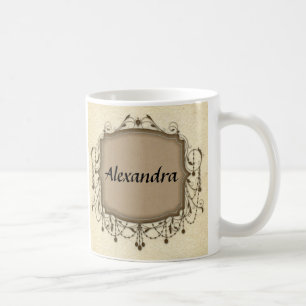 Elegant Chandelier Frame Personalized Name Coffee Mug