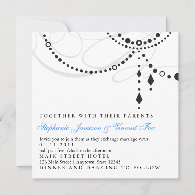 Elegant Chandelier Invitation (Front)