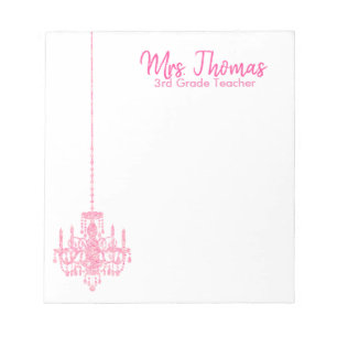 Elegant Chandelier Notepad (Pink)