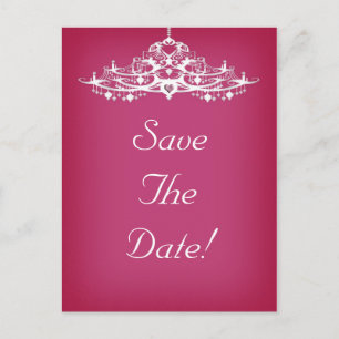 Elegant Chandelier Save The Date Wedding Announcement Postcard