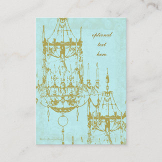 Elegant Chandelier Vintage Patina Business Cards