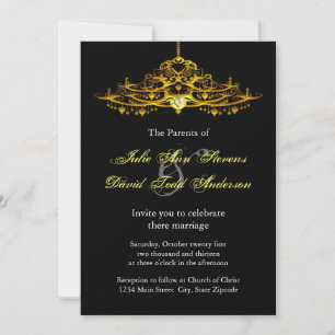 Elegant Chandelier Wedding Invitation