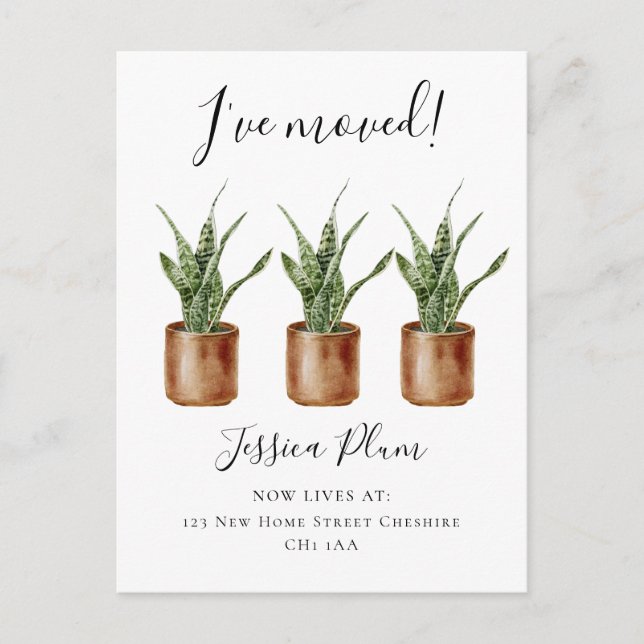 Elegant Change of Address I've Moved Announcement Postcard (Front)