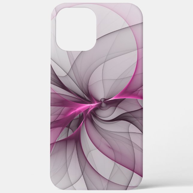 Elegant Chaos Modern Abstract Pink Fractal Art Case-Mate iPhone Case (Back)