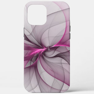 Elegant Chaos Modern Abstract Pink Fractal Art iPhone 12 Pro Max Case