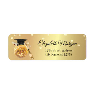Élégant Chapeau de Remise des Diplômes en Or, Boul