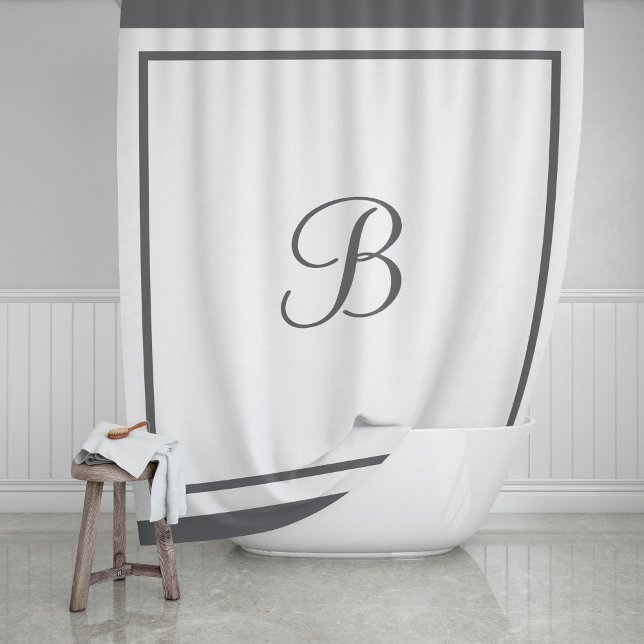 Elegant Charcoal Border Script Monogram Letter (Creator Uploaded)