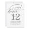Elegant Charcoal Calligraphy Wedding Table Number