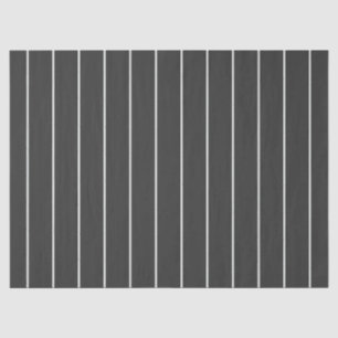 Elegant Charcoal Grey and White Pinstripe Pattern Tissue Paper