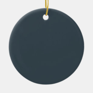 Elegant Charcoal Grey Midnight Ceramic Ornament