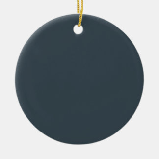 Elegant Charcoal Grey Midnight Ceramic Ornament