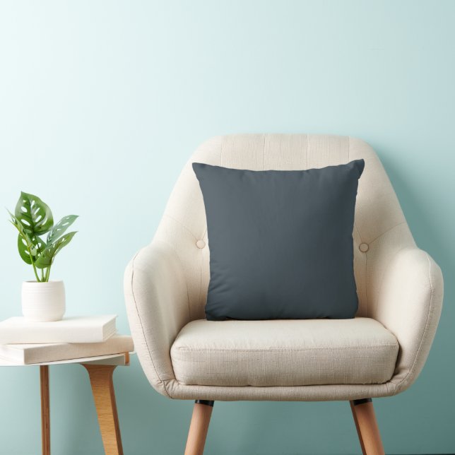 Elegant Charcoal Grey  Throw Pillow (Chair)