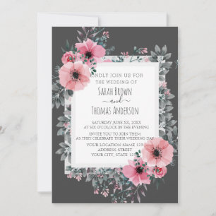 ELEGANT CHARCOAL INVITE