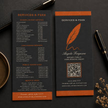 Elegant Charcoal Notary Public Services & Fees