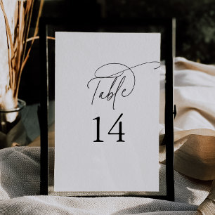 Elegant Charm 5x7" Wedding Table Numbers