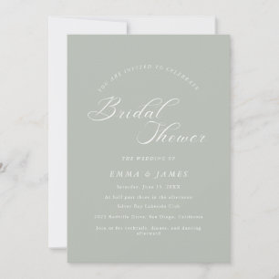Elegant Charm Ivory & Gold Bridal Shower  Invitation