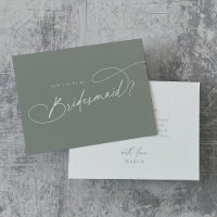 Élégant Charm Sage Serez-Vous Ma Carte De Femme D'
