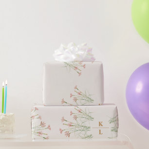 Elegant Charm Wild Flower Wedding Wrapping Paper
