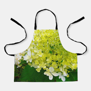 Elegant Chartreuse Green Limelight Hydrangea Apron