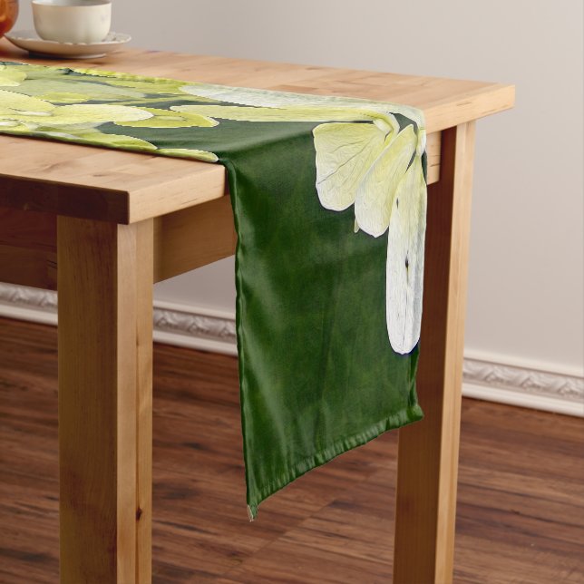 Elegant Chartreuse Green Limelight Hydrangea Medium Table Runner (In Situ)