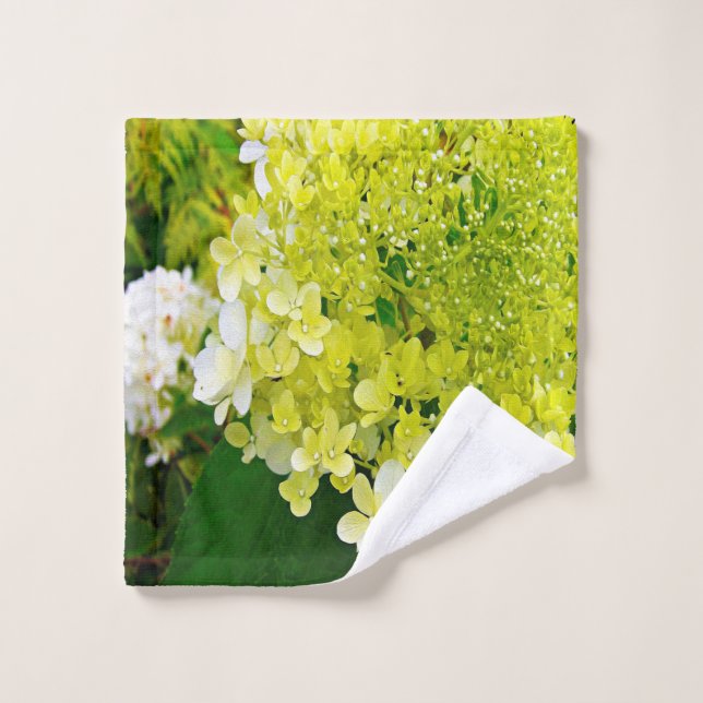 Elegant Chartreuse Green Limelight Hydrangea Wash Cloth (Wash Cloth)