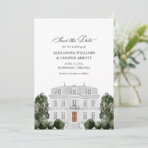 Elégant château d'aquarelle Enregistrer la carte d