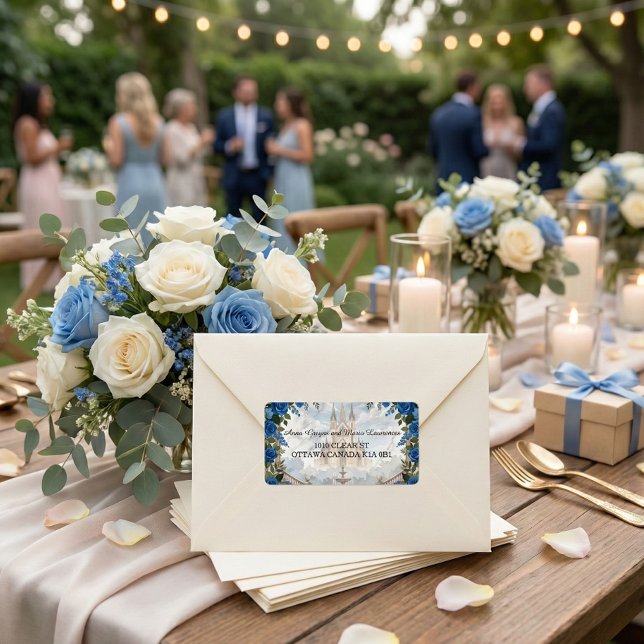 Elegant Chateau & Formal Royal Floral Address Label (Creator Uploaded)