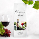 Elegant Cheers To Love Vineyard Bridal Shower Wine Gift Bag<br><div class="desc">Enhance your bridal shower with the Elegant Cheers To Love Vineyard Bridal Shower Wine Gift Bag, featuring a sophisticated watercolor illustration and stylish calligraphy. This gift bag is perfect for surprising guests at a vineyard-themed bridal shower or as a unique touch at a vineyard celebration. Easily customizable, you can add...</div>