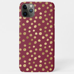 Elegant Cheetah Gold Burgundy Metallic iPhone 11 Pro Max Case
