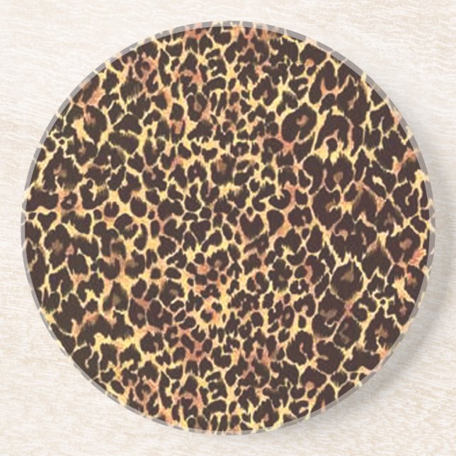 Elegant Cheetah Pattern Coaster (Front)