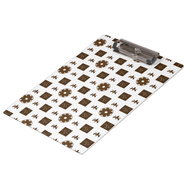 Elegant Chequered Design Clipboard (Angled)