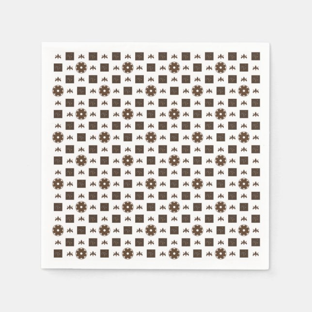 Elegant Chequered Pattern Napkin (Front)