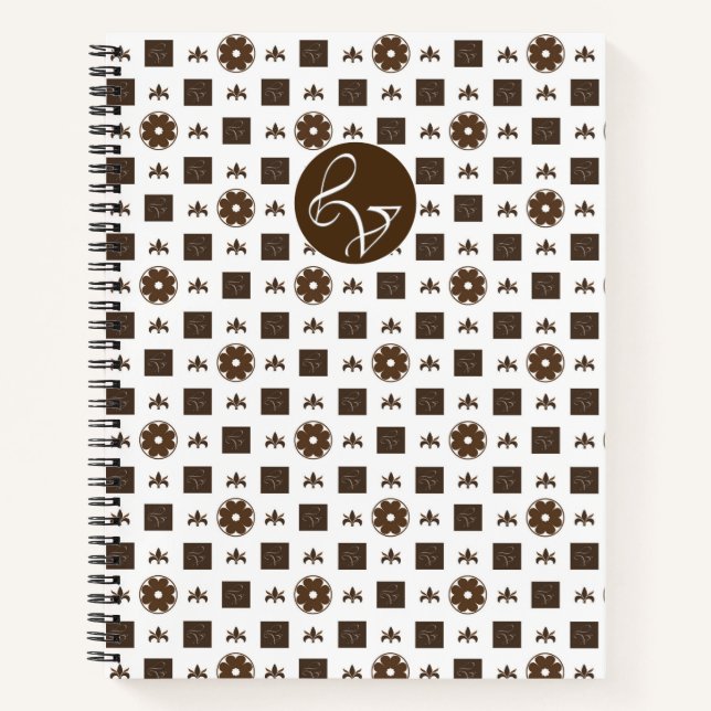 Elegant Chequered Pattern Notebook (Front)
