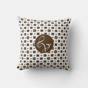 Elegant Chequered Pattern  Throw Pillow