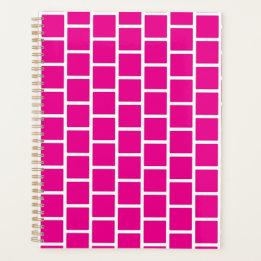 elegant chequered pink undated monthly weekly planner