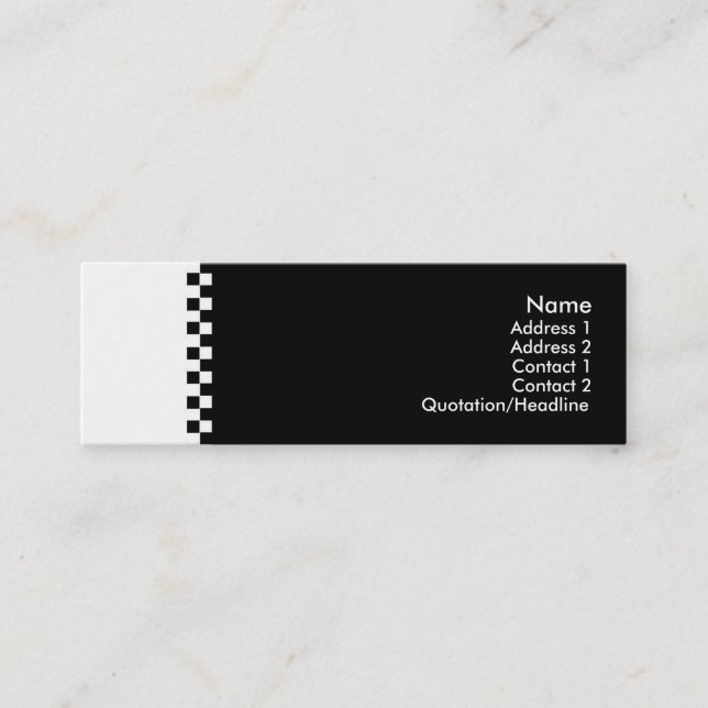 Elegant Chequered Profile Card (Front)