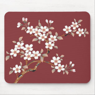 Elegant Cherry Blossom Floral Mousemat Mouse Pad