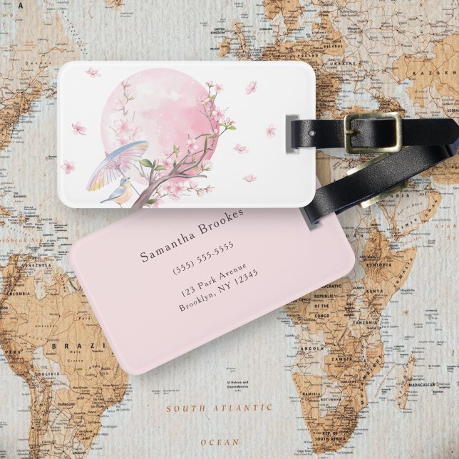Elegant Cherry Blossom Luggage Tag (Creator Uploaded)