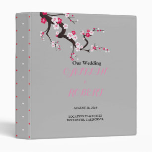 Elegant Cherry Blossom Pink floral Binder