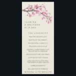 Elegant Cherry Blossom Pink Floral Wedding Program<br><div class="desc">Let your guests know what to expect on your special day with this elegant floral wedding program featuring a branch consisting of watercolor painted pink cherry blossom flowers on top, over an ivory background. Your details are in a deep brown colour. Add your ceremony events to the front and your...</div>