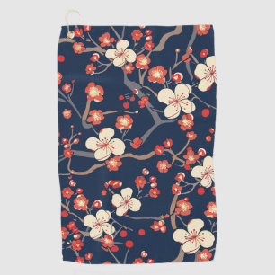 Elegant Cherry Blossom Seamless Pattern (10) Golf Towel