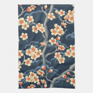 Elegant Cherry Blossom Seamless Pattern (11) Kitchen Towel
