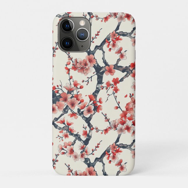 Elegant Cherry Blossom Seamless Pattern (13) Case-Mate iPhone Case (Back)