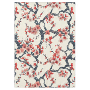 Elegant Cherry Blossom Seamless Pattern (13) Tablecloth