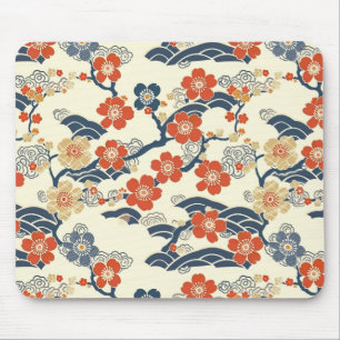 Elegant Cherry Blossom Seamless Pattern (14) Mouse Pad