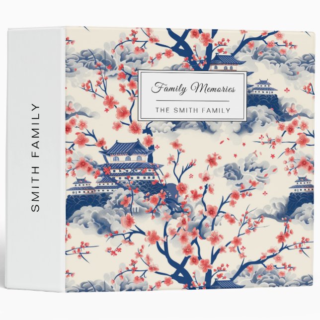 Elegant Cherry Blossom Seamless Pattern (16) Binder (Front/Spine)